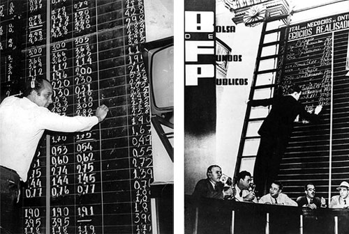 História da BM&FBovespa - Registros em quadros-negros.